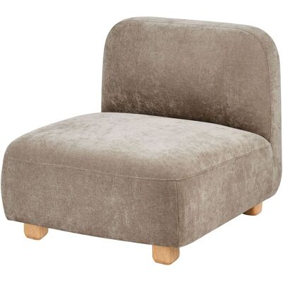 BELIANI Modulo Divano Monoposto Moderno In Tessuto Gambe In Legno Beige Amli BELIANI Modulo Divano Monoposto Moderno In Tessuto Gambe In Legno Beige Amli