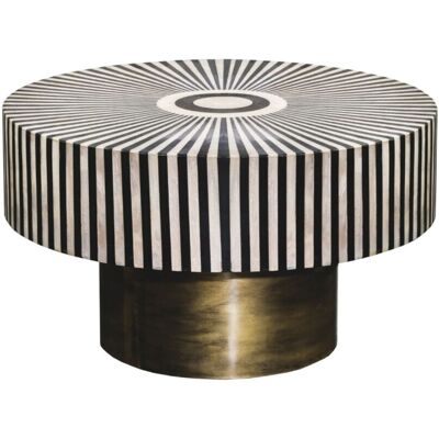 MEUBLORAMA Tavolino Basso Rotondo Zebry 60 Cm Nero E Bianco – Design Grafico Contemporaneo MEUBLORAMA Tavolino Basso Rotondo Zebry 60 Cm Nero E Bianco – Design Grafico Contemporaneo