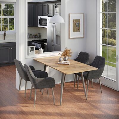 Vicco Tavolo Da Pranzo Allungabile Beaver, Rovere Dorato/grigio, 120-160 X 80 Cm Allungabile, Vicco Tavolo Da Pranzo Allungabile Beaver, Rovere Dorato/grigio, 120-160 X 80 Cm Allungabile,