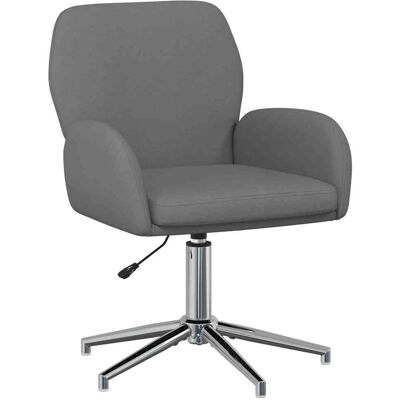VIDAXL Sedia Da Scrivania Girevole 54 X 58 X 90 Cm Grigio Scuro VIDAXL Sedia Da Scrivania Girevole 54 X 58 X 90 Cm Grigio Scuro