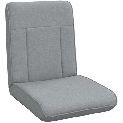 VIDAXL Sedia A Pavimento Regolabile Grigio Chiaro Tessuto VIDAXL Sedia A Pavimento Regolabile Grigio Chiaro Tessuto