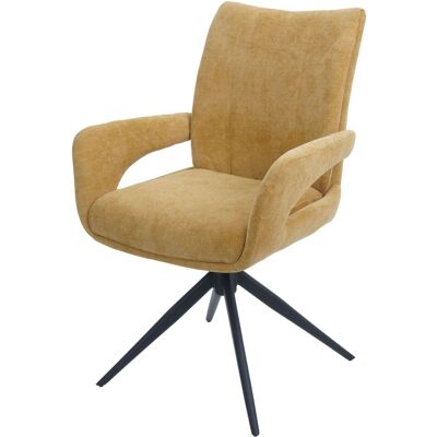 DÉCOSHOP26 Sedia Da Pranzo Girevole Moderna Con Braccioli Avvolgenti 90 X 60 X 60 Cm Seduta Ergonomica Confortevole In Tessuto Ciniglia Giallo 040009334 DÉCOSHOP26 Sedia Da Pranzo Girevole Moderna Con Braccioli Avvolgenti 90 X 60 X 60 Cm Seduta Ergonomica Confortevole In Tessuto Ciniglia Giallo 040009334