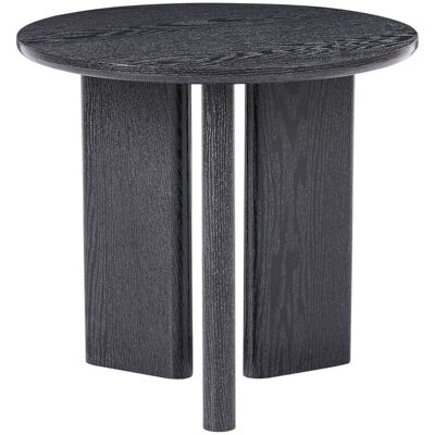 BELIANI Tavolino In Mdf Con Impiallacciatura In Carta 3 Gambe Rotonde A Pannello Nero Cowal BELIANI Tavolino In Mdf Con Impiallacciatura In Carta 3 Gambe Rotonde A Pannello Nero Cowal