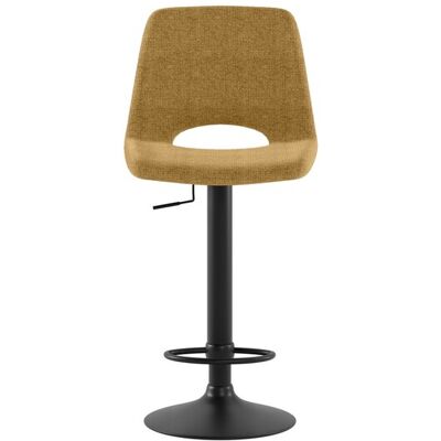 STONES Sgabello Alex Moderno Con Alzata A Gas, Seduta Ergonomica In Tessuto Easy-clean Giallo E Struttura In Metallo Nero - Linea Alex STONES Sgabello Alex Moderno Con Alzata A Gas, Seduta Ergonomica In Tessuto Easy-clean Giallo E Struttura In Metallo Nero - Linea Alex