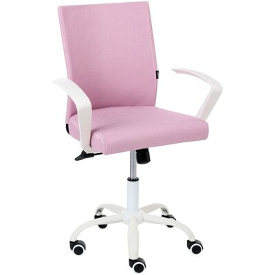 BELIANI Sedia Da Ufficio Girevole Con Altezza E Schienale Regolabili, Rivestita In Tessuto Rosa Modra BELIANI Sedia Da Ufficio Girevole Con Altezza E Schienale Regolabili, Rivestita In Tessuto Rosa Modra
