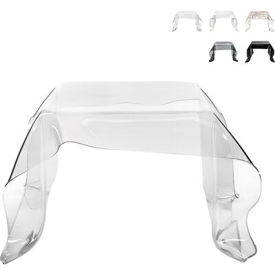 Multiplex Tavolino Basso Quadrato Da Salotto Di Design In Plexiglass Drappeggi - Trasparente Multiplex Tavolino Basso Quadrato Da Salotto Di Design In Plexiglass Drappeggi - Trasparente