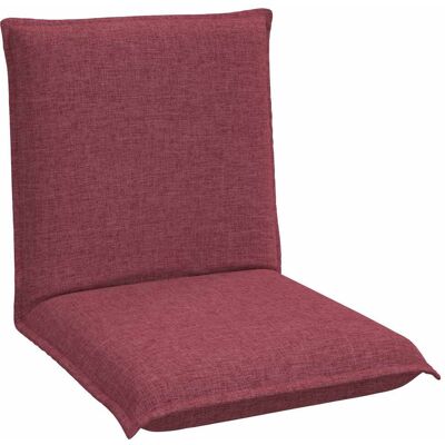 VIDAXL Sedia A Pavimento Regolabile Rosso Vino Tessuto VIDAXL Sedia A Pavimento Regolabile Rosso Vino Tessuto