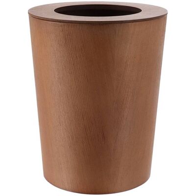 TENDANCE Bidone In Legno Effetto Rovere Da 9 L - Marrone - TENDANCE Bidone In Legno Effetto Rovere Da 9 L - Marrone -