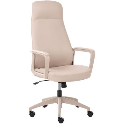 BELIANI Sedia Da Ufficio Funzionale, Rivestimento In Ecopelle, Altezza Regolabile, Base Girevole, Schienale Reclinabile, Beige Ardour BELIANI Sedia Da Ufficio Funzionale, Rivestimento In Ecopelle, Altezza Regolabile, Base Girevole, Schienale Reclinabile, Beige Ardour