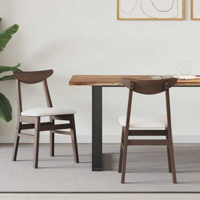 VIDAXL Sedie Da Pranzo 2 Pcs Marrone Chiaro 42 X 47.5 X 81 Cm VIDAXL Sedie Da Pranzo 2 Pcs Marrone Chiaro 42 X 47.5 X 81 Cm