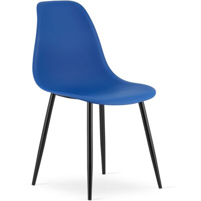 AKORD Sedia Wat Blu / Gambe Nere X 1 AKORD Sedia Wat Blu / Gambe Nere X 1