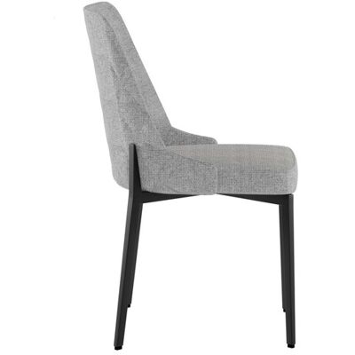 STONES Sedia Ambra Con Seduta E Schienale In Tessuto Easy-clean Grigio Chiaro - Struttura E Gambe In Metallo Resistente Per Casa STONES Sedia Ambra Con Seduta E Schienale In Tessuto Easy-clean Grigio Chiaro - Struttura E Gambe In Metallo Resistente Per Casa