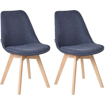 Beliani DAKOTA II Sedie da Pranzo in Tessuto Grigio Grafite - Dining Chairs Beliani DAKOTA II Sedie da Pranzo in Tessuto Grigio Grafite - Dining Chairs