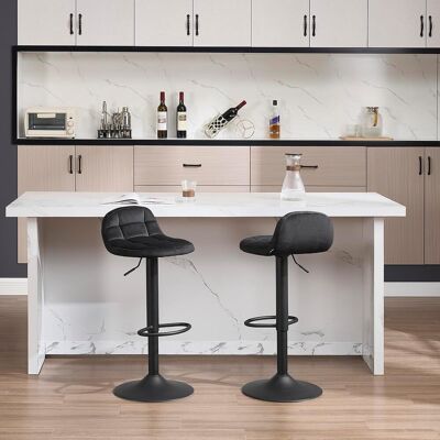 WOLTU Set Di 2 Sgabelli Da Bar Coppia Sedie Cucina Alta In Metallo Nero WOLTU Set Di 2 Sgabelli Da Bar Coppia Sedie Cucina Alta In Metallo Nero