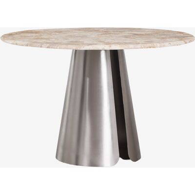 SKLUM Tavolo Da Pranzo Rotondo Ø120 Cm In Acciaio Inox Baelor SKLUM Tavolo Da Pranzo Rotondo Ø120 Cm In Acciaio Inox Baelor
