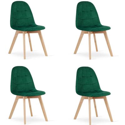 Sedia in Velluto Verde Scuro BORA di Oskar - Sedia Sedia in Velluto Verde Scuro BORA di Oskar - Sedia