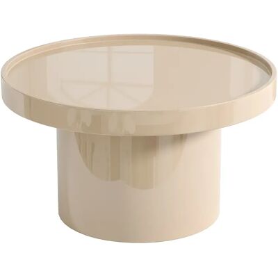 Unique Tavolino In Mdf Beige Laccato - Sybeva Unique Tavolino In Mdf Beige Laccato - Sybeva