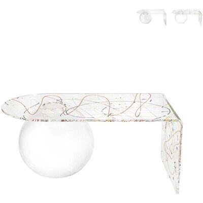 Multiplex Tavolino Basso A Ponte Da Salotto In Plexiglass Trasparente Boolla - Trasparente Multicolor Multiplex Tavolino Basso A Ponte Da Salotto In Plexiglass Trasparente Boolla - Trasparente Multicolor
