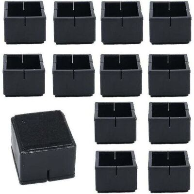 OEM Set Di 12 Protezioni Quadrate Per Gambe Di Sedie E Tavoli Da 42-48 Mm In Pvc Con Feltrini, Colore Nero. Protezioni Quadrate Per Gambe Di Sedie, Tavoli E Divani. OEM Set Di 12 Protezioni Quadrate Per Gambe Di Sedie E Tavoli Da 42-48 Mm In Pvc Con Feltrini, Colore Nero. Protezioni Quadrate Per Gambe Di Sedie, Tavoli E Divani.