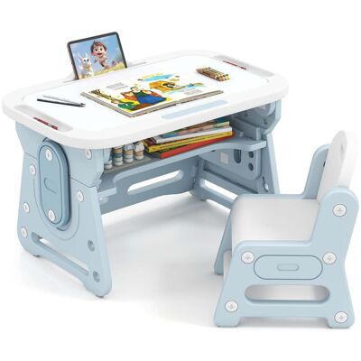NORTHIX Set Tavolo E Sedia Per Bambini Regolabili Con Lavagna Bianca Inclinabile 211170222 NORTHIX Set Tavolo E Sedia Per Bambini Regolabili Con Lavagna Bianca Inclinabile 211170222