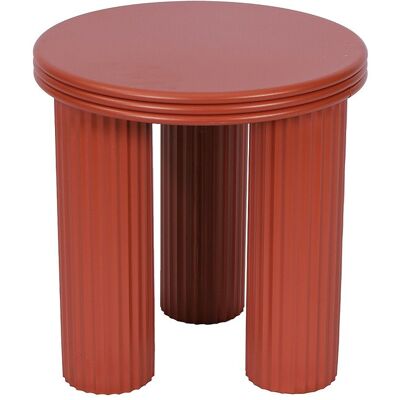 Unique Tavolino In Metallo H36 Cm Terracotta - Ravoka Unique Tavolino In Metallo H36 Cm Terracotta - Ravoka