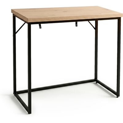 AKORD Tavolo Consolle Stile Loft Origo 90 Cm Rovere Artisan Gambe Nere AKORD Tavolo Consolle Stile Loft Origo 90 Cm Rovere Artisan Gambe Nere