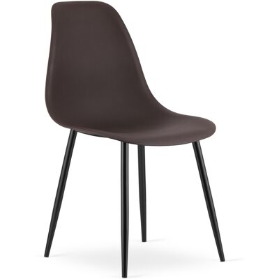 AKORD Sedia Wat Color Caffè / Gambe Nere X 1 AKORD Sedia Wat Color Caffè / Gambe Nere X 1
