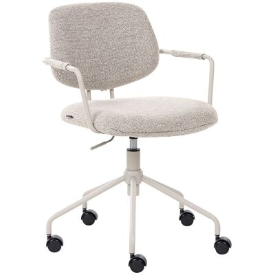 BELIANI Sedia Da Ufficio Funzionale Con Rivestimento In Poliestere, Altezza Regolabile, Base Girevole E Schienale, Beige Ripley BELIANI Sedia Da Ufficio Funzionale Con Rivestimento In Poliestere, Altezza Regolabile, Base Girevole E Schienale, Beige Ripley