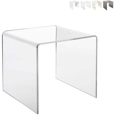 Multiplex Tavolino Moderno Da Salotto In Plexiglass Trasparente 40x40cm 80's Small - Trasparente Multiplex Tavolino Moderno Da Salotto In Plexiglass Trasparente 40x40cm 80's Small - Trasparente