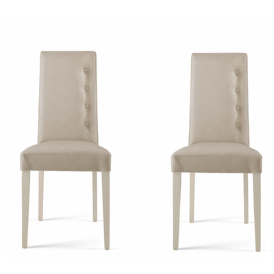 CAPODARTE - Nuvolato - Beige - 4 bottoni laterali - Chair CAPODARTE - Nuvolato - Beige - 4 bottoni laterali - Chair