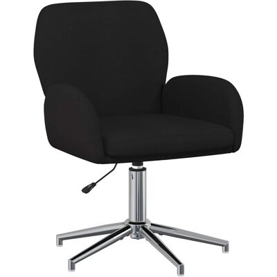 VIDAXL Sedia Da Scrivania Girevole 54 X 58 X 90 Cm Nero Tessuto VIDAXL Sedia Da Scrivania Girevole 54 X 58 X 90 Cm Nero Tessuto
