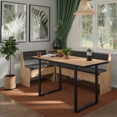 Vicco Gruppo Panca Ad Angolo Roman, Rovere Dorato, 120.1 X 180.1 Cm, Vicco Gruppo Panca Ad Angolo Roman, Rovere Dorato, 120.1 X 180.1 Cm,