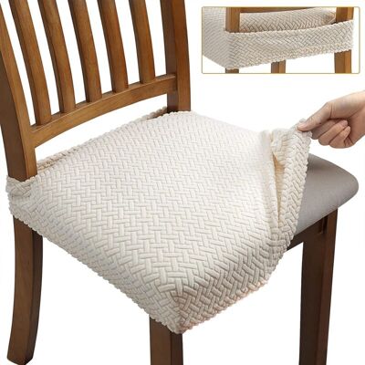 OEM (beige) 6 Pezzi Coprisedie Da Pranzo In Jacquard Elasticizzato, Rimovibili E Lavabili (con Cinghie Posteriori) OEM (beige) 6 Pezzi Coprisedie Da Pranzo In Jacquard Elasticizzato, Rimovibili E Lavabili (con Cinghie Posteriori)