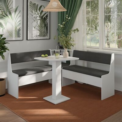 Vicco Gruppo Panca Ad Angolo Roman, Bianco, 60 X 60 Cm, Vicco Gruppo Panca Ad Angolo Roman, Bianco, 60 X 60 Cm,