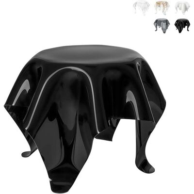 Multiplex Tavolino Basso Rotondo 60cm Di Design In Plexiglass Trasparente Drappeggi - Nero Multiplex Tavolino Basso Rotondo 60cm Di Design In Plexiglass Trasparente Drappeggi - Nero
