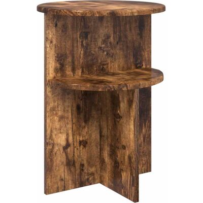 VIDAXL Tavolo Laterale Rovere Fumo Ø 39,5 X 55 Cm Legno Ingegnerizzato VIDAXL Tavolo Laterale Rovere Fumo Ø 39,5 X 55 Cm Legno Ingegnerizzato