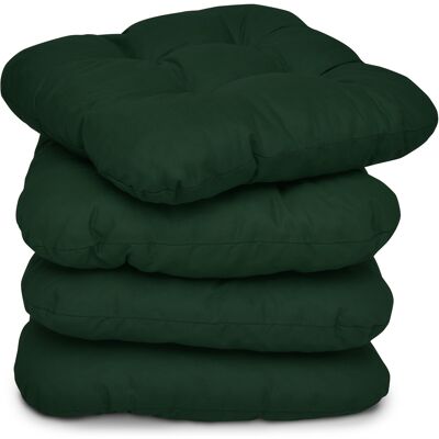 BEAUTISSU Lisa Set Di 4 Cuscini Da Sedia - 40x40x8 Cm - Cuscino Di Seduta Per Sedie Di Casa E Giardino, Imbottitura Comoda E Spessa verde Scuro BEAUTISSU Lisa Set Di 4 Cuscini Da Sedia - 40x40x8 Cm - Cuscino Di Seduta Per Sedie Di Casa E Giardino, Imbottitura Comoda E Spessa verde Scuro