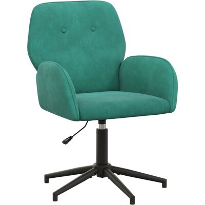 VIDAXL Sedia Da Scrivania Girevole 54 X 55 X 90 Cm Turchese Velluto VIDAXL Sedia Da Scrivania Girevole 54 X 55 X 90 Cm Turchese Velluto