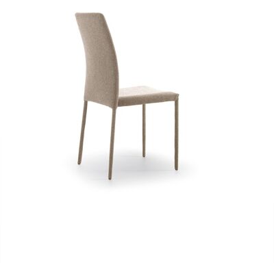 STONES Sedia Leda Design Moderno In Tessuto Easy-clean Beige - Struttura In Metallo Rivestito - Seduta Elegante Per Sala Da Pranzo - Om/502 STONES Sedia Leda Design Moderno In Tessuto Easy-clean Beige - Struttura In Metallo Rivestito - Seduta Elegante Per Sala Da Pranzo - Om/502