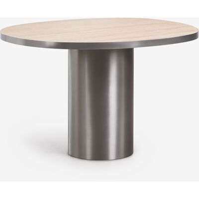 SKLUM Tavolo Da Pranzo Ovale 120x100 Cm In Pietra Naturale E Acciaio Inossidabile Fertrix SKLUM Tavolo Da Pranzo Ovale 120x100 Cm In Pietra Naturale E Acciaio Inossidabile Fertrix