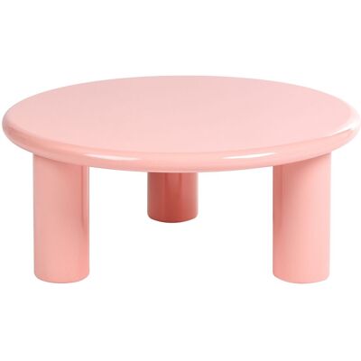 BELIANI Tavolino Da Caffè In Mdf Con Finitura Lucida Piano Rotondo Design Scandinavo Moderno Diametro 80 Cm Rosa Itasca BELIANI Tavolino Da Caffè In Mdf Con Finitura Lucida Piano Rotondo Design Scandinavo Moderno Diametro 80 Cm Rosa Itasca