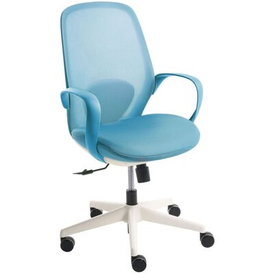 BELIANI Moderna Sedia Da Ufficio In Rete Base Girevole Braccioli Schienale Reclinabile Seduta In Schiuma Modellata In Pu Blu Foama BELIANI Moderna Sedia Da Ufficio In Rete Base Girevole Braccioli Schienale Reclinabile Seduta In Schiuma Modellata In Pu Blu Foama
