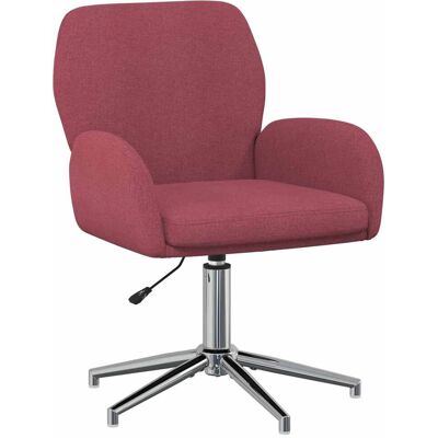 VIDAXL Sedia Da Scrivania Girevole 54 X 58 X 90 Cm Rosso Vino Tessuto VIDAXL Sedia Da Scrivania Girevole 54 X 58 X 90 Cm Rosso Vino Tessuto