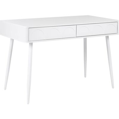 BELIANI Scrivania Per L'Ufficio Domestico Con Cassetti In Truciolato 120 X 60 Cm Bianca Eslane BELIANI Scrivania Per L'Ufficio Domestico Con Cassetti In Truciolato 120 X 60 Cm Bianca Eslane