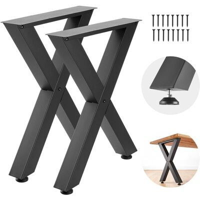 VEVOR Gambe Per Tavolo In Acciaio, Gambe Per Scrivania Smontabili, Design Modulare, Struttura A X, Montaggio Semplice, Carico Max. 1000 Kg, Per Tavoli Da Bar E Da Lavoro, 75 X 60 Cm, 2 Pezzi, Nero VEVOR Gambe Per Tavolo In Acciaio, Gambe Per Scrivania Smontabili, Design Modulare, Struttura A X, Montaggio Semplice, Carico Max. 1000 Kg, Per Tavoli Da Bar E Da Lavoro, 75 X 60 Cm, 2 Pezzi, Nero