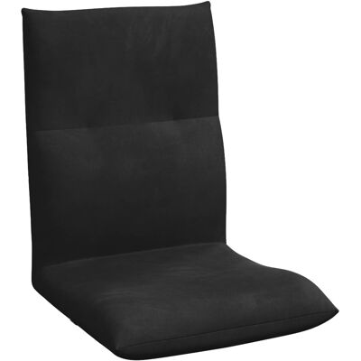 VIDAXL Sedia A Pavimento Regolabile Nero Velluto VIDAXL Sedia A Pavimento Regolabile Nero Velluto
