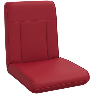 VIDAXL Sedia A Pavimento Regolabile Rosso Vino Similpelle VIDAXL Sedia A Pavimento Regolabile Rosso Vino Similpelle
