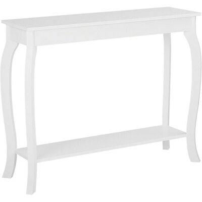 BELIANI Tavolino Consolle In Mdf Verniciato Bianco Hartford BELIANI Tavolino Consolle In Mdf Verniciato Bianco Hartford