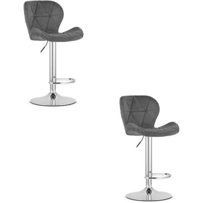 AKORD Leobert Sgabello West Grigio Design Elegante Altezza Regolabile AKORD Leobert Sgabello West Grigio Design Elegante Altezza Regolabile