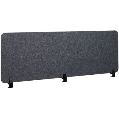 BELIANI Divisorio Da Scrivania In Pet Con Rivestimento In Tessuto 180 X 50 Cm Grigio Scuro Split BELIANI Divisorio Da Scrivania In Pet Con Rivestimento In Tessuto 180 X 50 Cm Grigio Scuro Split